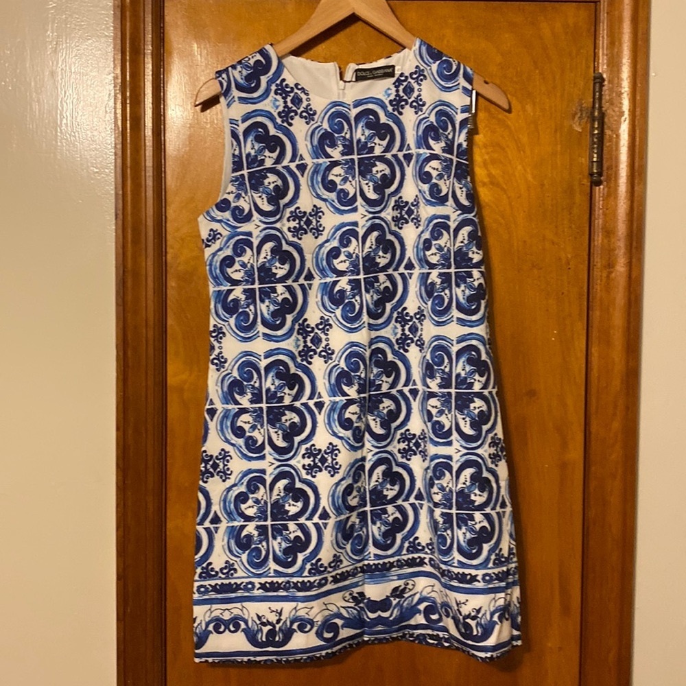 Majolica Print Mini Summer Dress Size Small